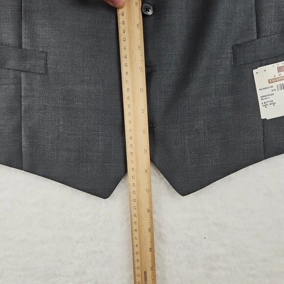 $900 NEW USA Made Joseph Abboud 3 Pc. Suit 46R 38w MODERN TRIM FIT 100% Wool - Picture 15 of 16